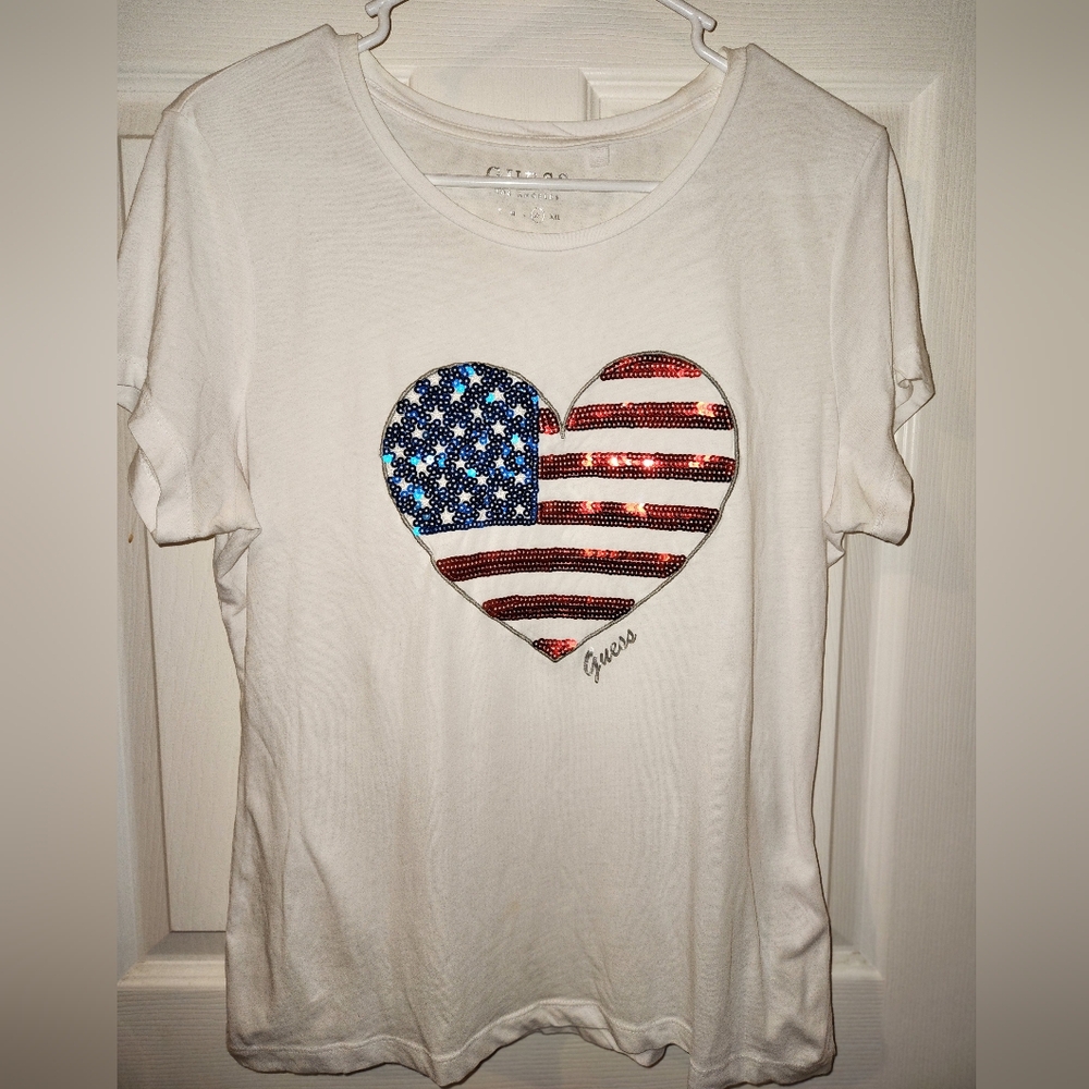 XL Guess American Flag Tshirt